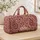 Burgundy Rose Paisley Motifs for Weekend Getaways, Gym Days, and Travel for Her and Him Quilted Weekend Bag - 4