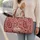 Burgundy Rose Paisley Motifs for Weekend Getaways, Gym Days, and Travel for Her and Him Quilted Weekend Bag - 2