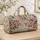 Pink Rose and Green Leaf Florals for Coastal Getaways and Relaxed Weekend Travel Quilted Weekend Bag - 4