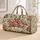 Coral Rose and Olive Botanical Blooms for Campsite Escapes and Outdoor Weekend Getaways Quilted Weekend Bag - 1
