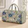 Blue And Coral Botanical Florals For Seaside Getaways And Summer Travel Quilted Weekend Bag - 1