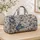 Blue Peony Blooms for Coastal Getaways and Sunny Beach Escapes for Women and Men Quilted Weekend Bag - 4