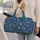 Ivory Wildflower Scatter for Weekend Getaways and Picnic Days Quilted Weekend Bag - 2
