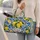Lemons And Blue Coastal Waves For Sunny Getaways And Relaxed Weekend Escapes Quilted Weekend Bag - 2