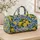 Lemons And Blue Coastal Waves For Sunny Getaways And Relaxed Weekend Escapes Quilted Weekend Bag - 4