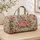 Romantic Pink Rose and Sage Botanicals for Garden Getaways and Weekend Travel Escapes Quilted Weekend Bag - 4