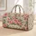 Romantic Pink Rose and Sage Botanicals for Garden Getaways and Weekend Travel Escapes Quilted Weekend Bag - 1