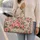 Romantic Pink Rose and Sage Botanicals for Garden Getaways and Weekend Travel Escapes Quilted Weekend Bag - 2