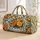 Orange Roses and Blue Ribbons for Sunny Beach Getaways and Garden-Loving Travelers Quilted Weekend Bag - 1