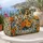 Orange Roses and Blue Ribbons for Sunny Beach Getaways and Garden-Loving Travelers Quilted Weekend Bag - 5