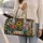 Vintage Botanical Patchwork Florals for Relaxed Weekend Getaways and Beach Escapes Quilted Weekend Bag - 2