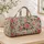 Pink Rose Garden Florals for Romantic Weekend Getaways, Picnics, and Outdoor Escapes Quilted Weekend Bag - 4