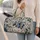 Blue Botanical Wildflowers for Weekend Getaways and Relaxed Travel Adventures for All Quilted Weekend Bag - 2