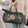 Vintage Blue And Gold Botanical Florals For Beach Getaways And Weekend Escapes Quilted Weekend Bag - 2