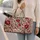Cranberry Floral Paisley for Campsite Escapes and Weekend Getaways, Unisex Style Quilted Weekend Bag - 2