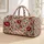 Cranberry Floral Paisley for Campsite Escapes and Weekend Getaways, Unisex Style Quilted Weekend Bag - 1