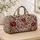 Cranberry Floral Paisley for Campsite Escapes and Weekend Getaways, Unisex Style Quilted Weekend Bag - 4