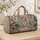 Blue Wildflower Vines for Sunny Beach Escapes and Relaxed Coastal Travel Adventures Quilted Weekend Bag - 4