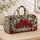Red Rose and Emerald Leaf Motif for Romantic Getaways and Garden-Loving Travelers Quilted Weekend Bag - 4