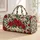 Red Rose and Emerald Leaf Motif for Romantic Getaways and Garden-Loving Travelers Quilted Weekend Bag - 1