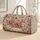 Dusty Rose Garden Florals for Beach Getaways and Relaxed Weekend Escapes for Her Quilted Weekend Bag - 1