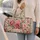 Dusty Rose Garden Florals for Beach Getaways and Relaxed Weekend Escapes for Her Quilted Weekend Bag - 2