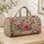 Dusty Rose Garden Florals for Beach Getaways and Relaxed Weekend Escapes for Her Quilted Weekend Bag - 4