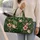 Sage and Blush Tropical Leaf Foliage for Sunny Beach Getaways and Weekend Escapes Quilted Weekend Bag - 2