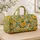 Yellow Roses and Daisies for Sunny Beach Escapes and Relaxed Weekend Getaways for Women Quilted Weekend Bag - 4