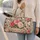 Pink and Ivory Rose Garden for Beach Holidays, Yoga Days and Weekend Travel Quilted Weekend Bag - 2