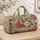 Pink and Ivory Rose Garden for Beach Holidays, Yoga Days and Weekend Travel Quilted Weekend Bag - 4