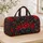 Red Wildflower Vines for Weekend Getaways, Camping Trips and Relaxed Outdoor Escapes Quilted Weekend Bag - 4