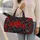 Red Wildflower Vines for Weekend Getaways, Camping Trips and Relaxed Outdoor Escapes Quilted Weekend Bag - 2