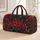 Red Wildflower Vines for Weekend Getaways, Camping Trips and Relaxed Outdoor Escapes Quilted Weekend Bag - 1