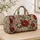 Crimson Garden Blooms for Weekend Travel and Yoga Getaways, Floral Lover Gift Quilted Weekend Bag - 4