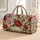 Crimson Garden Blooms for Weekend Travel and Yoga Getaways, Floral Lover Gift Quilted Weekend Bag - 1