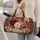 Burgundy Rose Bouquet Blooms for Romantic Getaways and Relaxed Weekend Travel Quilted Weekend Bag - 2