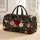 Black Rose and Greenery Floral for Beach Travel, Gym Days and Weekend Getaways for Her Quilted Weekend Bag - 1
