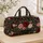 Black Rose and Greenery Floral for Beach Travel, Gym Days and Weekend Getaways for Her Quilted Weekend Bag - 4