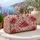 Crimson Rose Toile Blooms for Elegant Weekend Getaways and Leisurely Travel Days Quilted Weekend Bag - 5