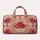 Crimson Rose Toile Blooms for Elegant Weekend Getaways and Leisurely Travel Days Quilted Weekend Bag - 6