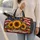 Sunflower Stars and Stripes for Patriotic Summer Travel and Outdoor Getaways Quilted Weekend Bag - 2
