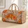 Orange Peony and Rose Florals for Sunny Beach Getaways and Relaxed Weekend Escapes Quilted Weekend Bag - 1