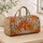 Orange Peony and Rose Florals for Sunny Beach Getaways and Relaxed Weekend Escapes Quilted Weekend Bag - 4