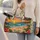 Tropical Palm Beach Sunset Scene for Coastal Getaways and Relaxed Summer Travel Quilted Weekend Bag - 2
