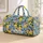 Lemon And Blue Acanthus Motifs For Sunny Gym, Beach And Travel Days, Unisex Style Quilted Weekend Bag - 1