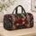 Crimson Rose And Navy Star Florals For Heritage-Inspired Getaways And Yoga Days Quilted Weekend Bag - 4