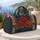 Scarlet Poppy Wildflowers and Ivory Stars for Weekend Getaways and Outdoor Travel Quilted Weekend Bag - 5