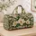 Ivory Magnolia And Emerald Leaves For Relaxed Weekend Getaways And Garden Travel Quilted Weekend Bag - 4