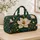 White Magnolia Blooms for Weekend Getaways, Yoga Retreats and Coastal Travel Lovers Quilted Weekend Bag - 4